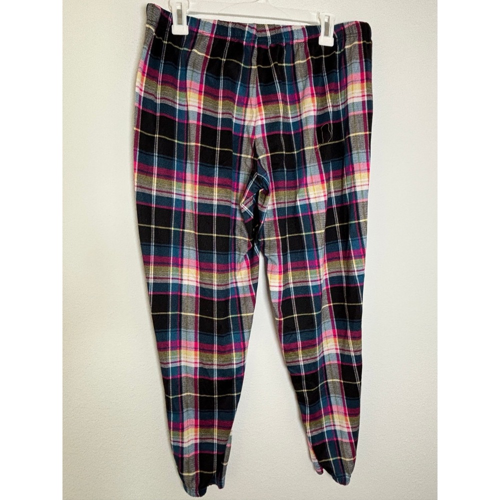 Joyspun Womens Plaid Pajama Jogger Pants Pink Blue Black Size L 12-14 Lounge